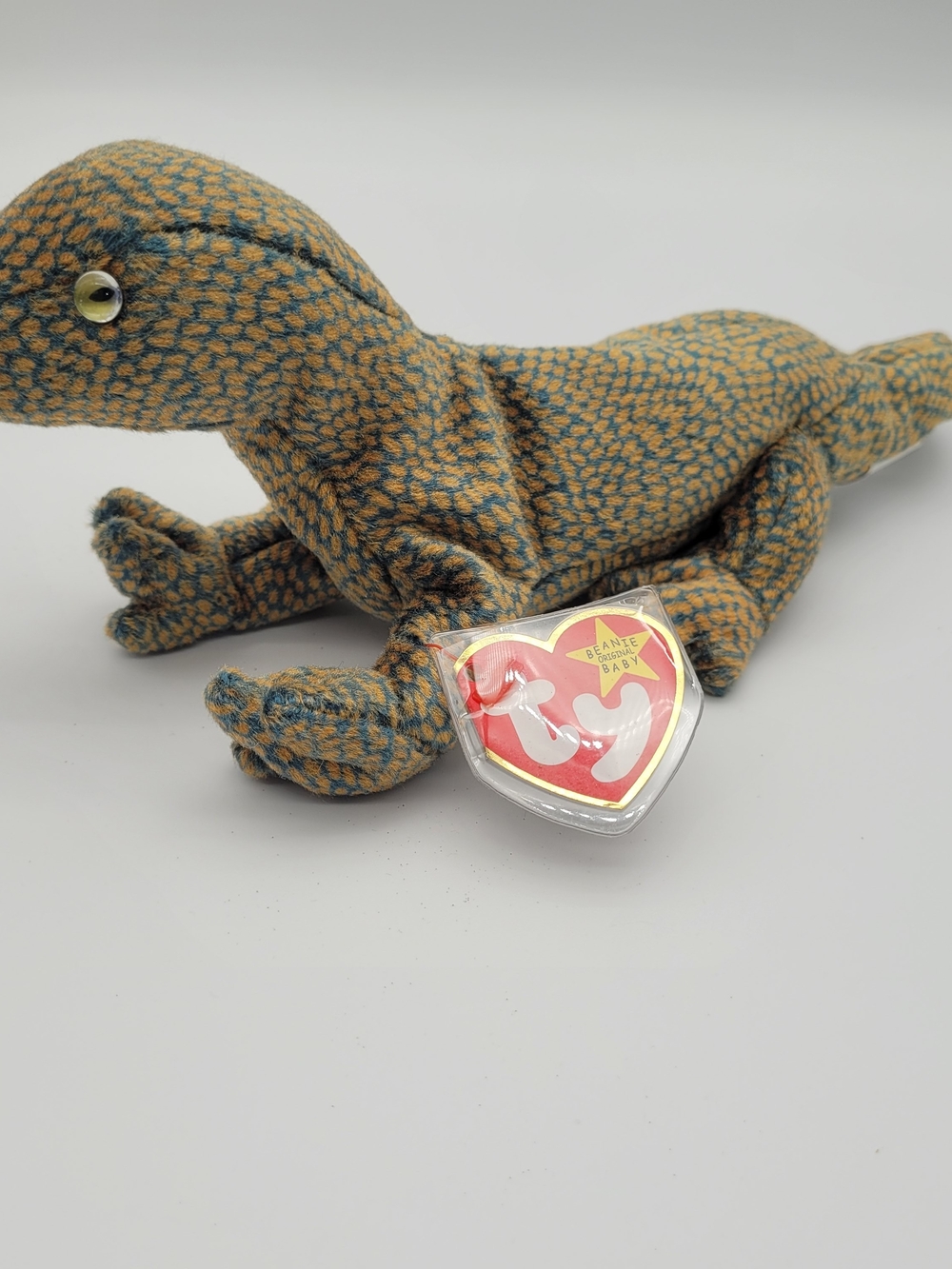 Ty Beanie Baby 'Scaly' Lizard Plush Toy - Blue-Green & Tan